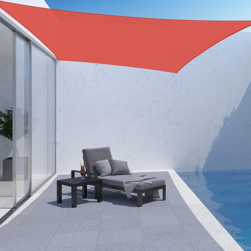 AsterOutdoor Sun Shade Sail Rectangle 12' x 16' UV Block Canopy for Patio Backyard Lawn Garden Outdoor Activities, Terra - Image 5